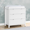image:imageDelta Children Cassie 3 Drawer Dresser with Changing Top and Interlocking Drawers Bianca WhiteBianca White