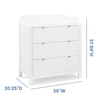 image:imageDelta Children Cassie 3 Drawer Dresser with Changing Top and Interlocking Drawers Bianca WhiteBianca White