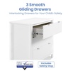 image:imageDelta Children Cassie 3 Drawer Dresser with Changing Top and Interlocking Drawers Bianca WhiteBianca White