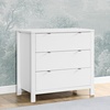 image:imageDelta Children Cassie 3 Drawer Dresser with Changing Top and Interlocking Drawers Bianca WhiteBianca White