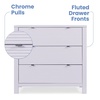 image:imageDelta Children Cassie 3 Drawer Dresser with Changing Top and Interlocking Drawers Bianca WhiteLilac