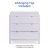 image:imageDelta Children Cassie 3 Drawer Dresser with Changing Top and Interlocking Drawers Bianca WhiteLilac