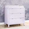 image:imageDelta Children Cassie 3 Drawer Dresser with Changing Top and Interlocking Drawers Bianca WhiteLilac