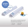image:imageDelta Children Inflatable Bed Rails for Toddlers amp Kids with Foot Pump 2 Pack  LeakProof Portable Guardrails Great for Travel or at Home White48 inch x 7 inchx 5 inch