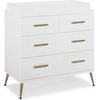 image:imageDelta Children Sloane 4 Drawer Dresser with Changing Top Bianca White wMelted BronzeBianca White WMelted Bronze