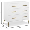 image:imageDelta Children Sloane 4 Drawer Dresser with Changing Top Bianca White wMelted BronzeBianca White WMelted Bronze
