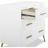 image:imageDelta Children Sloane 4 Drawer Dresser with Changing Top Bianca White wMelted BronzeBianca White WMelted Bronze
