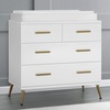 image:imageDelta Children Sloane 4 Drawer Dresser with Changing Top Bianca White wMelted BronzeBianca White WMelted Bronze
