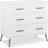 image:imageDelta Children Sloane 4 Drawer Dresser with Changing Top Bianca White wMelted BronzeBianca White WMelted Bronze