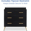 image:imageDelta Children Sloane 4 Drawer Dresser with Changing Top Bianca White wMelted BronzeBlackBronze
