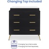 image:imageDelta Children Sloane 4 Drawer Dresser with Changing Top Bianca White wMelted BronzeBlackBronze
