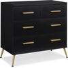 image:imageDelta Children Sloane 4 Drawer Dresser with Changing Top Bianca White wMelted BronzeBlackBronze