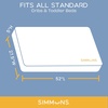 image:imageSimmons Kids Quiet Nights 4inch Mini Crib Mattress  GREENGUARD Gold  Waterproof  Sustainably Sourced Core Fiber Core WhiteBlueFull Size Crib Mattress