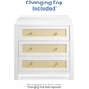 image:imageSimmons Kids Theo 3 Drawer Dresser with Changing Top and Interlocking Drawers Bianca WhiteTextured AlmondBianca WhiteTextured Almond
