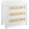 image:imageSimmons Kids Theo 3 Drawer Dresser with Changing Top and Interlocking Drawers Bianca WhiteTextured AlmondBianca WhiteTextured Almond