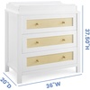 image:imageSimmons Kids Theo 3 Drawer Dresser with Changing Top and Interlocking Drawers Bianca WhiteTextured AlmondBianca WhiteTextured Almond