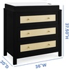 image:imageSimmons Kids Theo 3 Drawer Dresser with Changing Top and Interlocking Drawers Bianca WhiteTextured AlmondBlackTextured Almond