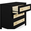 image:imageSimmons Kids Theo 3 Drawer Dresser with Changing Top and Interlocking Drawers Bianca WhiteTextured AlmondBlackTextured Almond