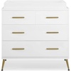 image:imageDelta Children Sloane 4 Drawer Dresser with Changing Top Bianca White wMelted BronzeBianca White WMelted Bronze