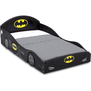 image:imageDelta Children  Batman Batmobile Deluxe Car Plastic Sleep and Play Toddler Bed with Attached GuardrailsToddler Bed without Mattress