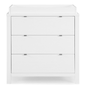 image:imageDelta Children Cassie 3 Drawer Dresser with Changing Top and Interlocking Drawers Bianca WhiteBianca White