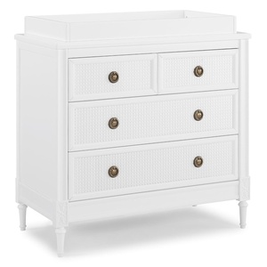 image:imageDelta Children Madeline 4 Drawer Dresser with Changing Top and Interlocking Drawers  Greenguard Gold Certified Bianca WhiteBianca White