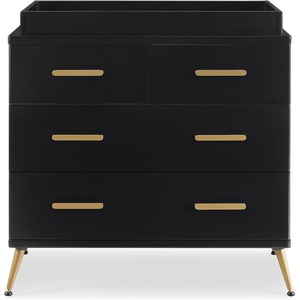 image:imageDelta Children Sloane 4 Drawer Dresser with Changing Top Bianca White wMelted BronzeBlackBronze