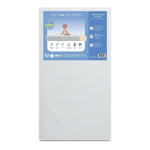 image:imageDelta Children Twinkle Stars Limited Premium Recycled Fiber Core Crib and Toddler Mattress  Waterproof Cover  GREENGUARD Gold Certified  Trusted 7 Year Warranty  Made in USA