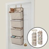 image:imageDelta Children 4 Pocket Over The Door Hanging Organizer Easy StorageOrganization Solution  Versatile and Accessible in Any Room in the House BeigeBeige