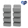 image:imageDelta Children 4 Pocket Over The Door Hanging Organizer Easy StorageOrganization Solution  Versatile and Accessible in Any Room in the House BeigeDove Grey
