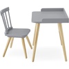 image:imageDelta Children Essex Desk amp Chair Set Greenguard Gold Certified GreyNaturalGreyNatural