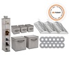 image:imageDelta Children Nursery Storage 48 Piece Set  Easy StorageOrganization Solution  Keeps Bedroom Nursery amp Closet Clean BeigeGrey