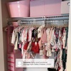 image:imageDelta Children Nursery Storage 48 Piece Set  Easy StorageOrganization Solution  Keeps Bedroom Nursery amp Closet Clean BeigeInfinity Pink