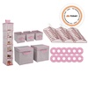 image:imageDelta Children Nursery Storage 48 Piece Set  Easy StorageOrganization Solution  Keeps Bedroom Nursery amp Closet Clean BeigeInfinity Pink