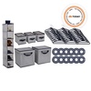 image:imageDelta Children Nursery Storage 48 Piece Set  Easy StorageOrganization Solution  Keeps Bedroom Nursery amp Closet Clean BeigeNavy