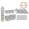 image:imageDelta Children Nursery Storage 48 Piece Set  Easy StorageOrganization Solution  Keeps Bedroom Nursery amp Closet Clean Dove Grey