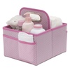 image:imageDelta Children Portable Nursery Caddy  Essential Lightweight Storage Bin with Multiple Compartments  Easy StorageOrganization Solution BeigeBarely Pink