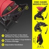 image:imageJeep Gemini Stroller by Delta Children  Full of Features Easy OneHand Fold Recline Lightweight Oversized Canopy 2 Cup Holders Shock Absorbing Frame Grey Tweed with Red