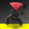 image:imageJeep Gemini Stroller by Delta Children  Full of Features Easy OneHand Fold Recline Lightweight Oversized Canopy 2 Cup Holders Shock Absorbing Frame Grey Tweed with Red
