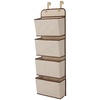 image:imageDelta Children 4 Pocket Over The Door Hanging Organizer Easy StorageOrganization Solution  Versatile and Accessible in Any Room in the House BeigeBeige