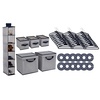 image:imageDelta Children Nursery Storage 48 Piece Set  Easy StorageOrganization Solution  Keeps Bedroom Nursery amp Closet Clean BeigeNavy
