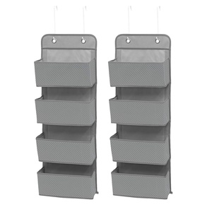 image:imageDelta Children 4 Pocket Over The Door Hanging Organizer Easy StorageOrganization Solution  Versatile and Accessible in Any Room in the House BeigeDove Grey