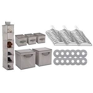 image:imageDelta Children Nursery Storage 48 Piece Set  Easy StorageOrganization Solution  Keeps Bedroom Nursery amp Closet Clean BeigeGrey