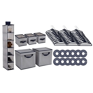 image:imageDelta Children Nursery Storage 48 Piece Set  Easy StorageOrganization Solution  Keeps Bedroom Nursery amp Closet Clean BeigeNavy