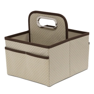 image:imageDelta Children Portable Nursery Caddy  Essential Lightweight Storage Bin with Multiple Compartments  Easy StorageOrganization Solution BeigeBeige