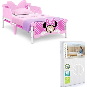 image:imageDelta Children 3D Toddler Bed amp Mattress Bluey  2Piece Toddler Furniture Set Includes Toddler Bed with Guardrails  Waterproof Toddler Mattress GREENGUARD Gold CertifiedMinnie Mouse