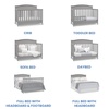 image:imageDelta Children Emery 4in1 Convertible Baby Crib  Greenguard Gold Certified Dark ChocolateGrey
