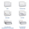 image:imageDelta Children Emery 4in1 Convertible Baby Crib  Greenguard Gold Certified Dark ChocolateWhite