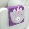 image:imageDelta Children Personalized Sherpa Throw Blanket with Storage Pocket for Kids Magenta CatPurple Unicorn