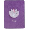 image:imageDelta Children Personalized Sherpa Throw Blanket with Storage Pocket for Kids Magenta CatPurple Unicorn